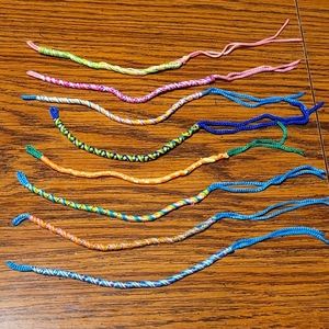 Collection of Braided Woven Bracelets - Set of 8 - Vibrant Colors - HANDMADE